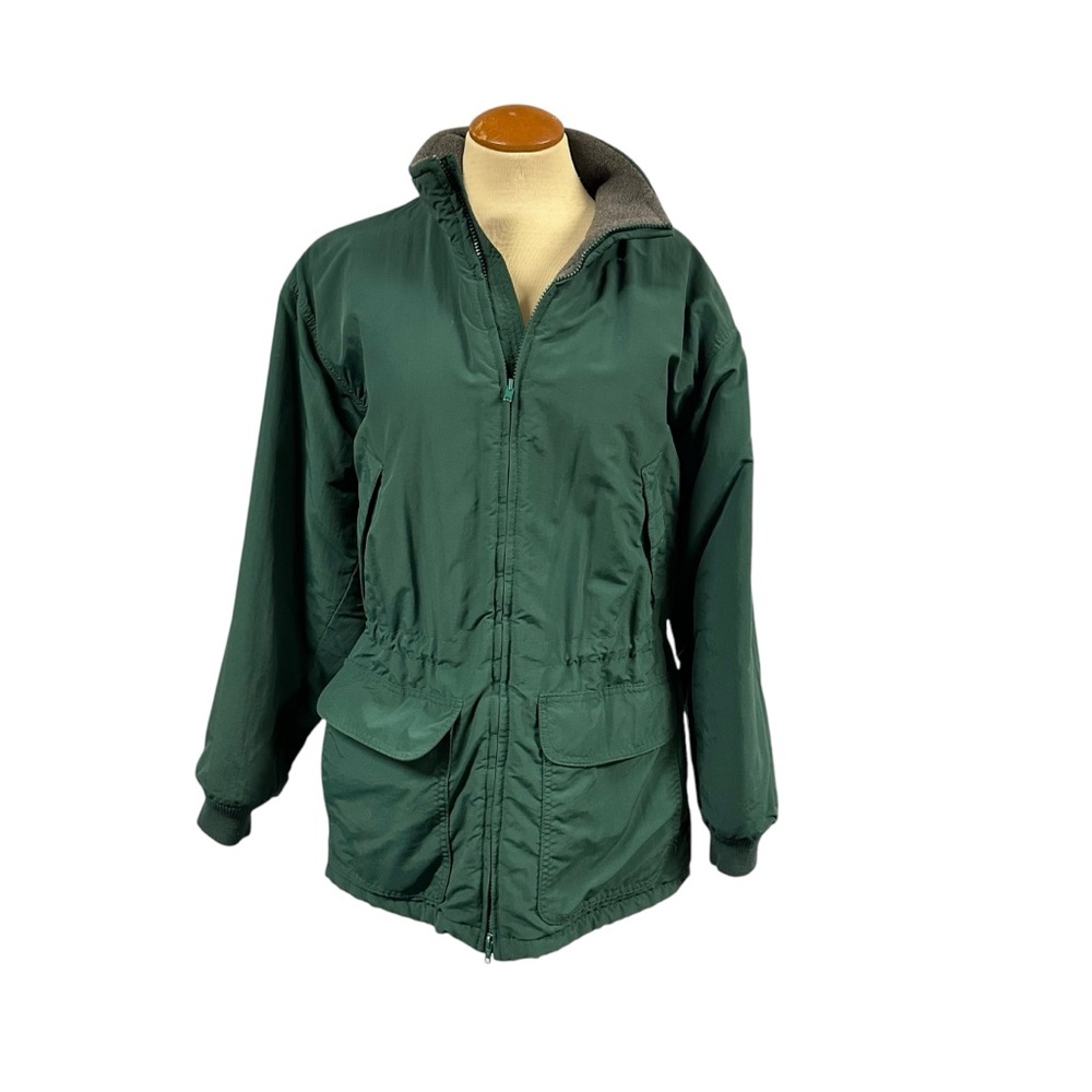 MENS J. Crew Forest Green Peacoat Parka Fleece Lined Winter Coat Utility Jacket